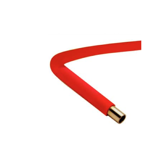 tube cuivre gainé rouge de différents diamètres