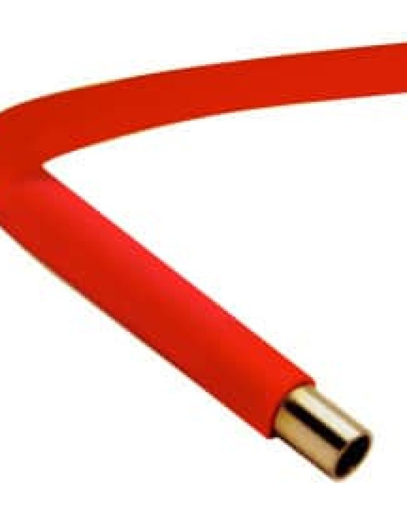 Tube gainé rouge